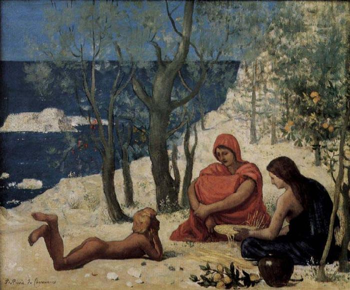 Pierre Puvis de Chavannes The White Rocks Sweden oil painting art